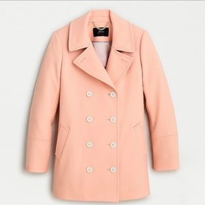 NWT J Crew Peach Wool Peacoat